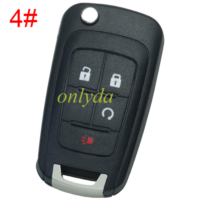 For Opel remote key blank HU100 blade with round badge place, pls choose the button