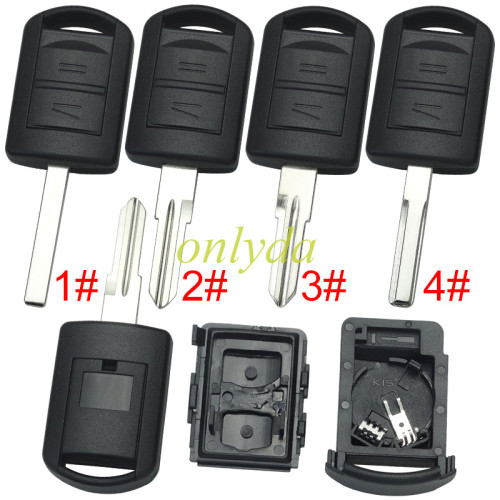 For Opel remote key shell 2button with battery holder, pls choose the blade