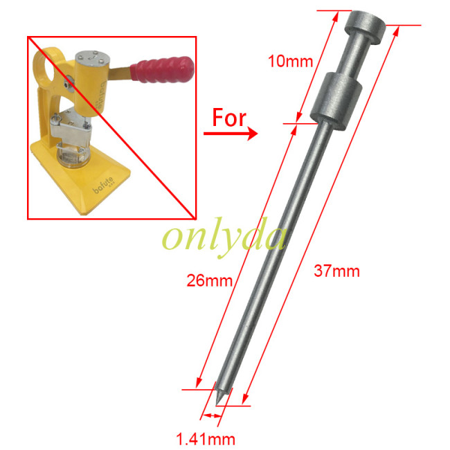 flip key pin remover jig for Bafute remover,  length 37mm,diameter 1.41mm