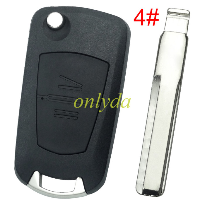 For Opel modified 2 Button remote key shell with round badge place, pls choose the blade