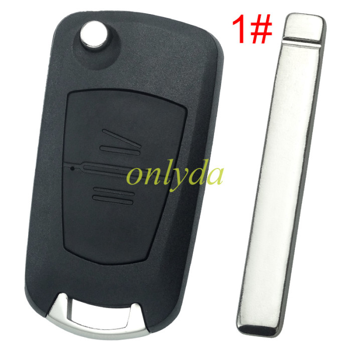For Opel modified 2 Button remote key shell with round badge place, pls choose the blade