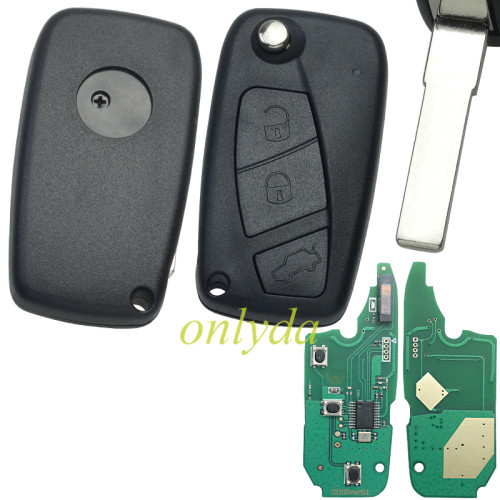 For Fiat Delphi BSI 3 button remote key 7946 Chip and 433.92Mhz Transponder: ID46 / Hitag2 (black) As Model:  (Delphi BSI System) Fiat:Fiorino 2008-2017 QUBO 2008-2016 Peugeot:Bipper CITROEN:Nemo