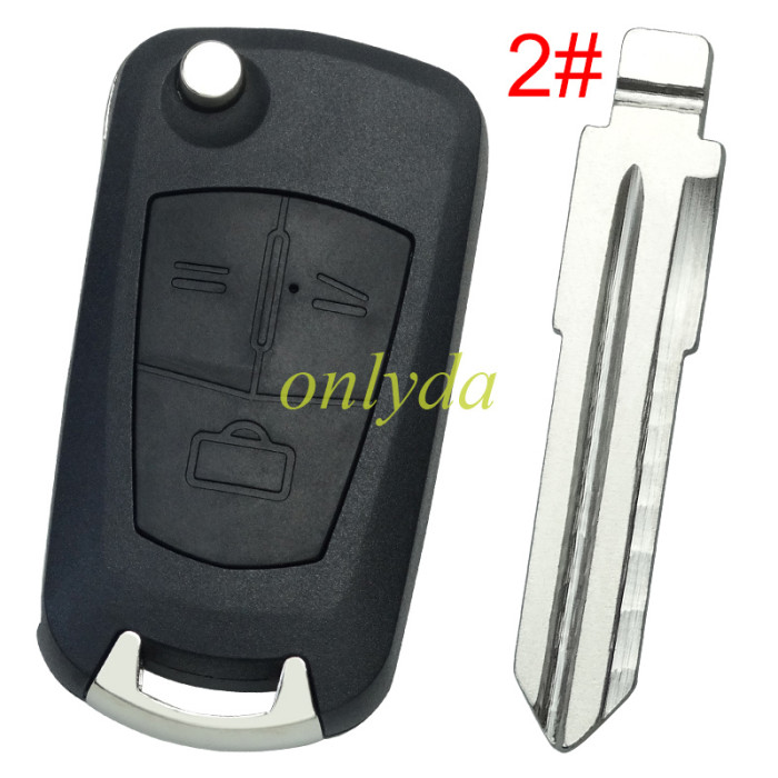 For Opel modified 3 Button remote key shell with round badge place, pls choose the blade