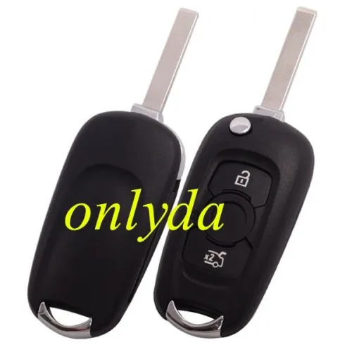 For Buick 2 button flip remote key shell with HU100 blade