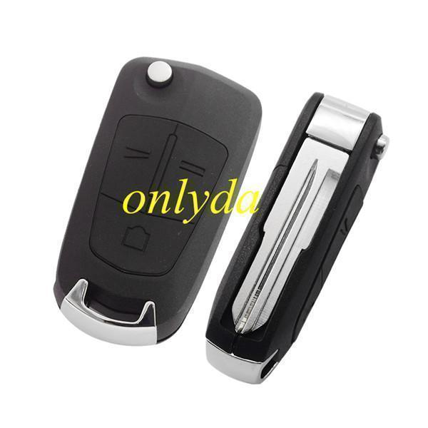 For Opel 【3 button】remote replacement key shell with round badeg place