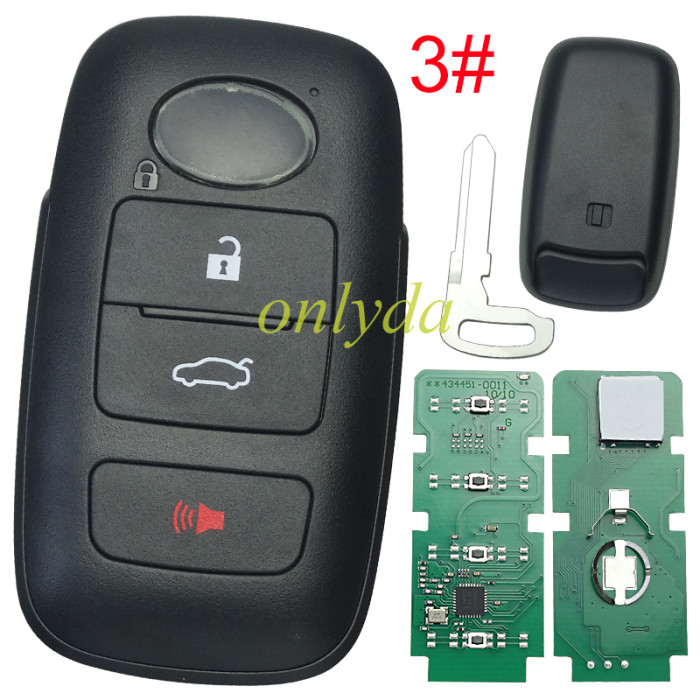 For for aftermarket  Toyota  YARIS  COMPUTER S/A ELECTRICAL KEY 433  4A chip   1 # PH434400-0290 AT2 PN:  89994-BZ0411 2# PH434400-0211 TT3 89994-BZ170-J1 3#  Perodua ATIVA PH434400-0152 P4 89994-BZ050-J1