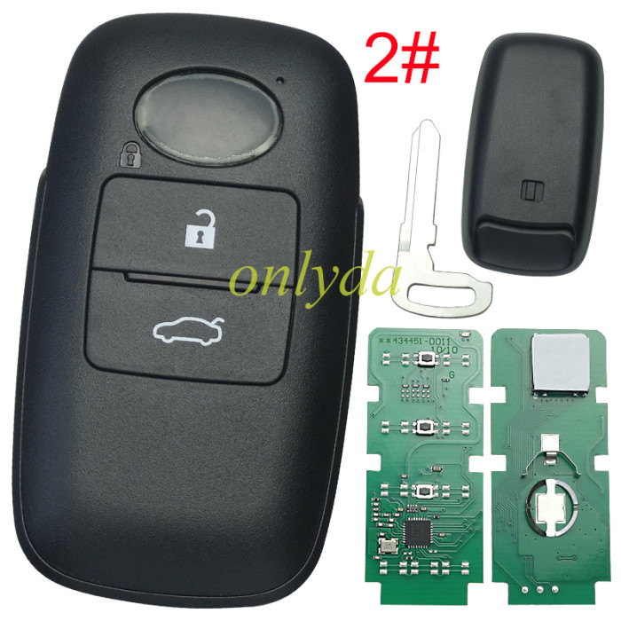 For for aftermarket  Toyota  YARIS  COMPUTER S/A ELECTRICAL KEY 433  4A chip   1 # PH434400-0290 AT2 PN:  89994-BZ0411 2# PH434400-0211 TT3 89994-BZ170-J1 3#  Perodua ATIVA PH434400-0152 P4 89994-BZ050-J1