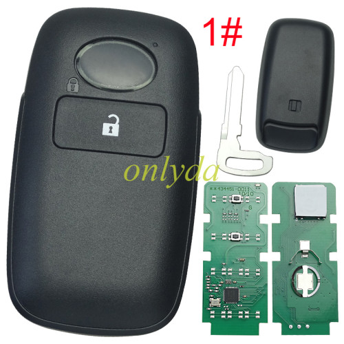 For for aftermarket  Toyota  YARIS  COMPUTER S/A ELECTRICAL KEY 433  4A chip   1 # PH434400-0290 AT2 PN:  89994-BZ0411 2# PH434400-0211 TT3 89994-BZ170-J1 3#  Perodua ATIVA PH434400-0152 P4 89994-BZ050-J1