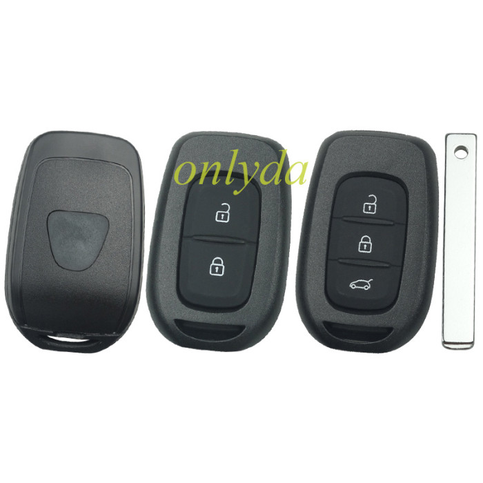 For Renault  Dacia 2 button remote key with PCF7961M(HITAG AES) 4A chip，434mhz  FSK ， blade VA2