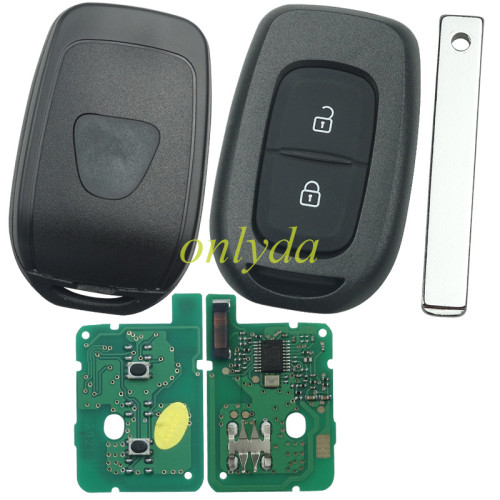 For Renault  Dacia 2 button remote key with PCF7961M(HITAG AES) 4A chip，434mhz  FSK ， blade VA2 please choose the button