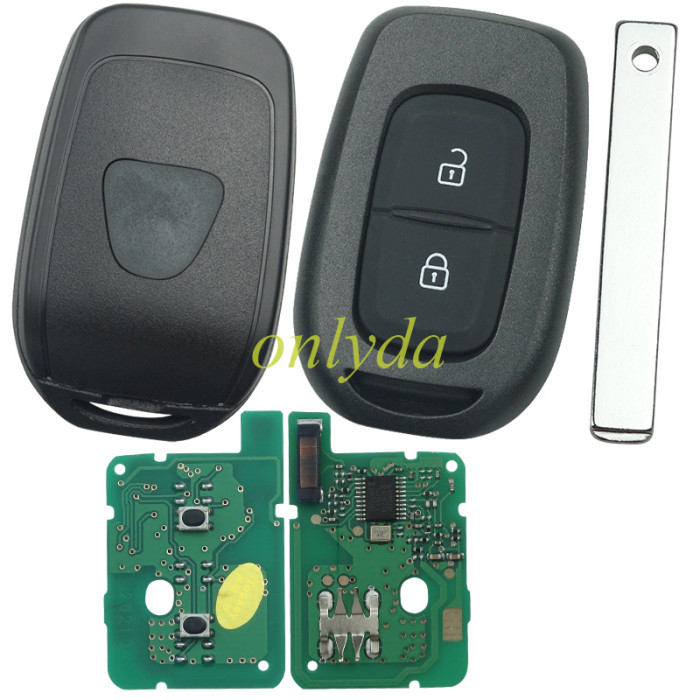 For Renault  Dacia 2 button remote key with PCF7961M(HITAG AES) 4A chip，434mhz  FSK ， blade VA2