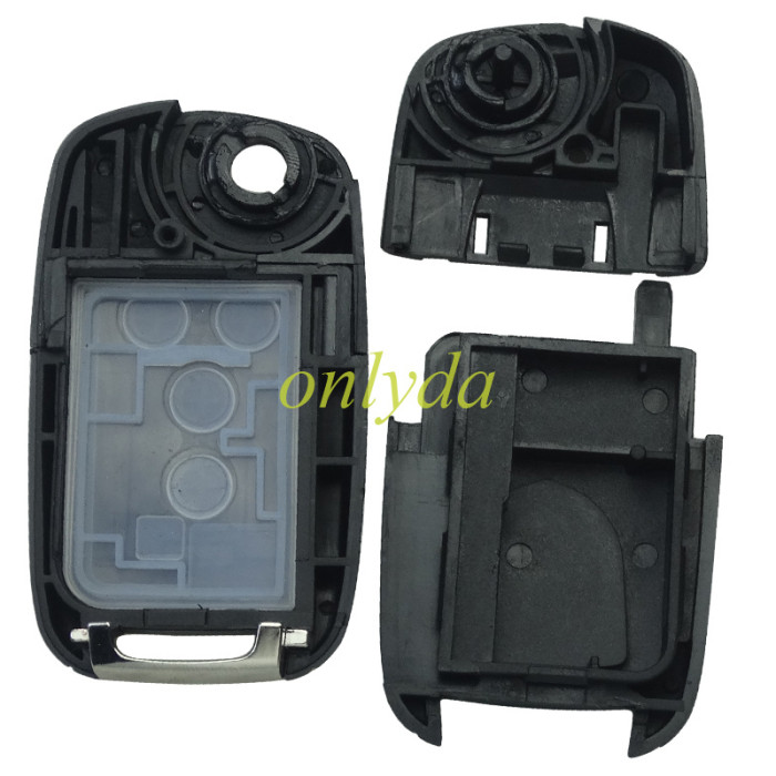 For Chevrolet 4 button remote key shell with cross badge, pls choose the blade
