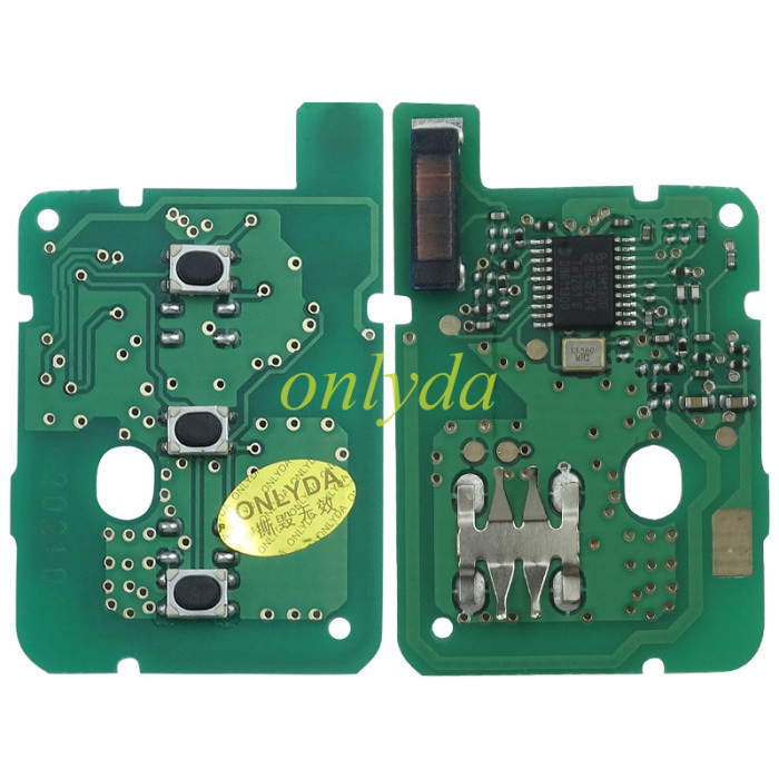 For Renault  Dacia 2 button remote key with PCF7961M(HITAG AES) 4A chip，434mhz  FSK ， blade VA2
