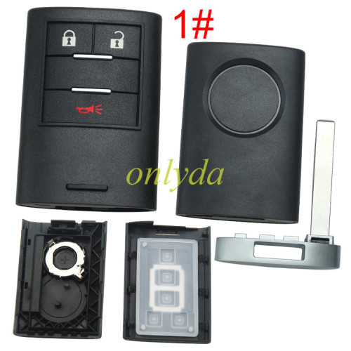 For Cadillac remote key shell with badge place, pls choose the button type