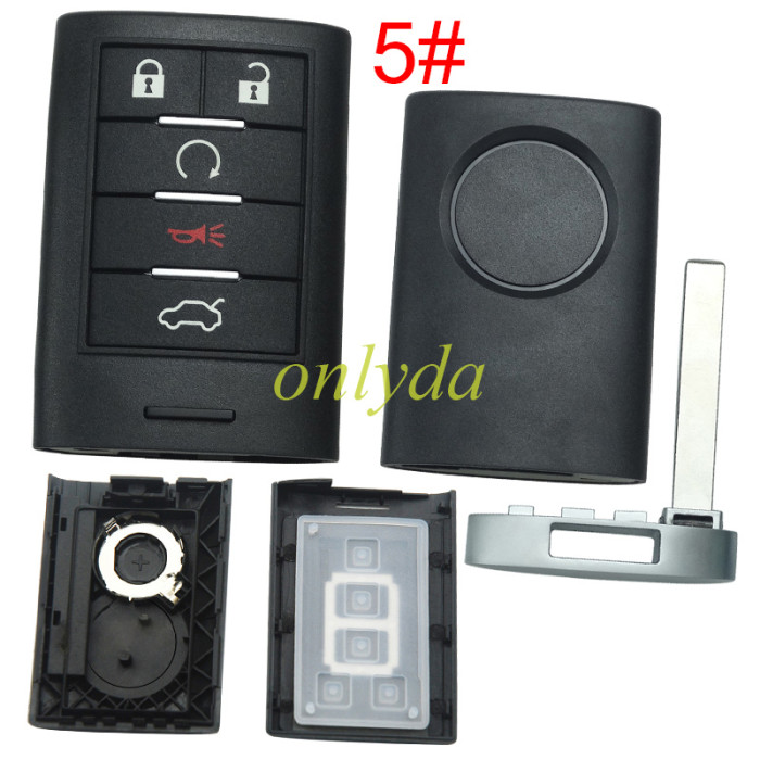For Cadillac remote key shell with badge place, pls choose the button type