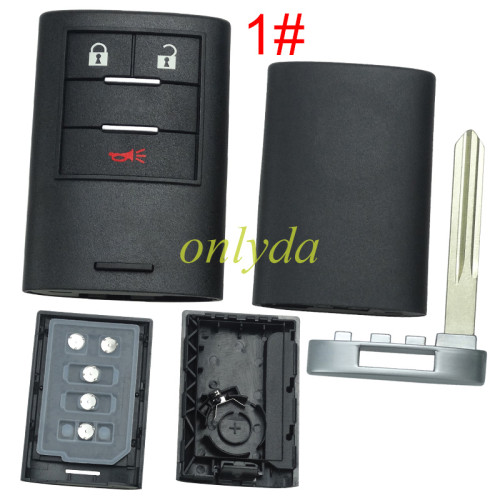 For Cadillac remote key shell without badge place, pls choose the button type