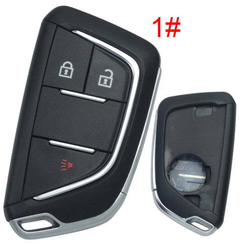For Cadillac modified remote key shell with badge place, pls choose the button type