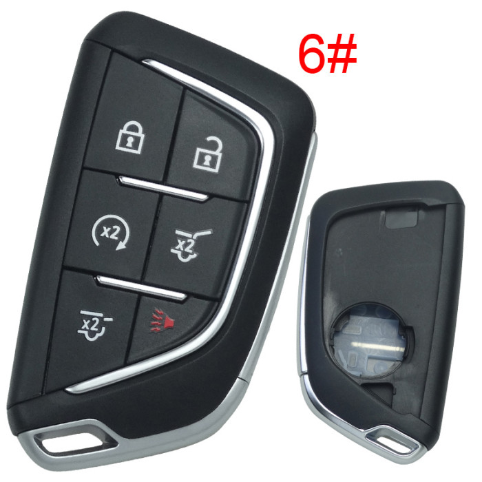 For Cadillac modified remote key shell with badge place, pls choose the button type