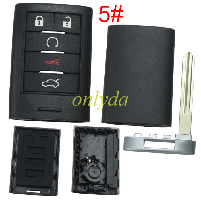 Super Stronger GTL shell for Cadillac remote key shell without badge place, pls choose the button type