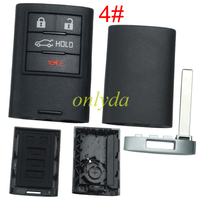 Super Stronger GTL shell for Cadillac remote key shell without badge place, pls choose the button type