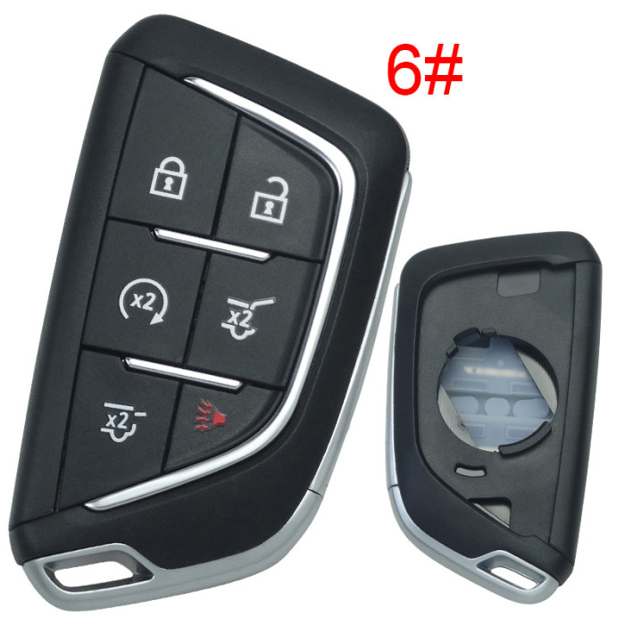 For Cadillac remote key shell with badge place, pls choose the button type