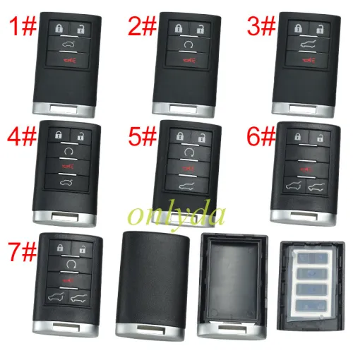 Super Stronger GTL shell for Cadillac remote key shell without blade, without badge place, pls choose the button type
