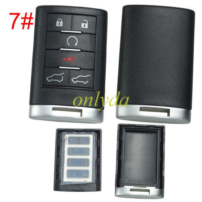 Super Stronger GTL shell for Cadillac remote key shell without blade, without badge place, pls choose the button type