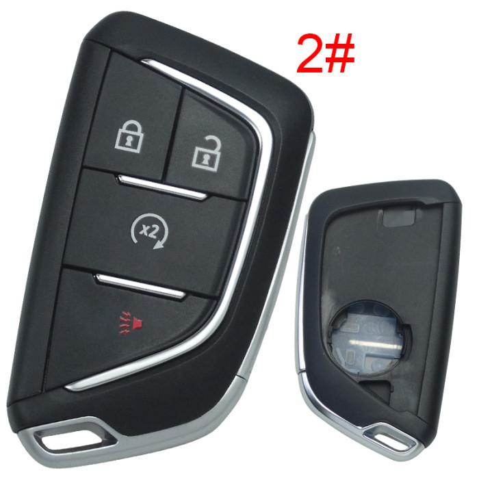 For Cadillac modified remote key shell with badge place, pls choose the button type