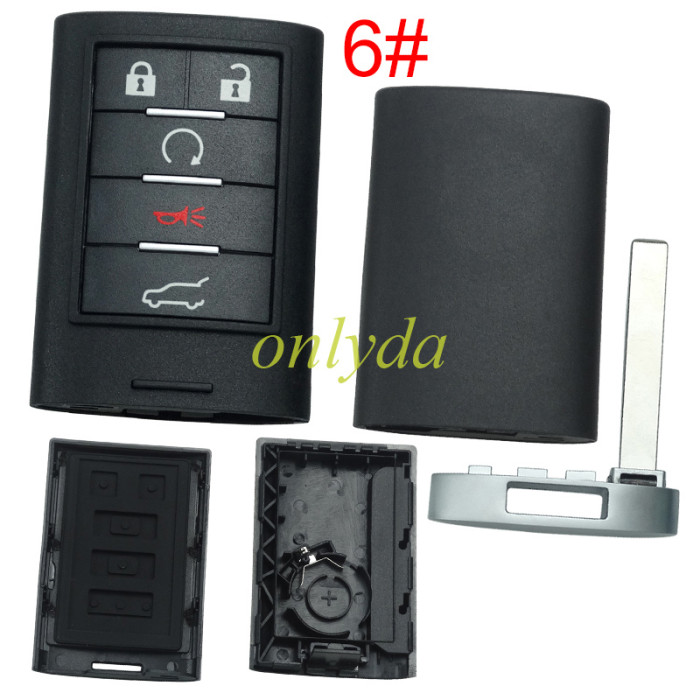Super Stronger GTL shell for Cadillac remote key shell without badge place, pls choose the button type