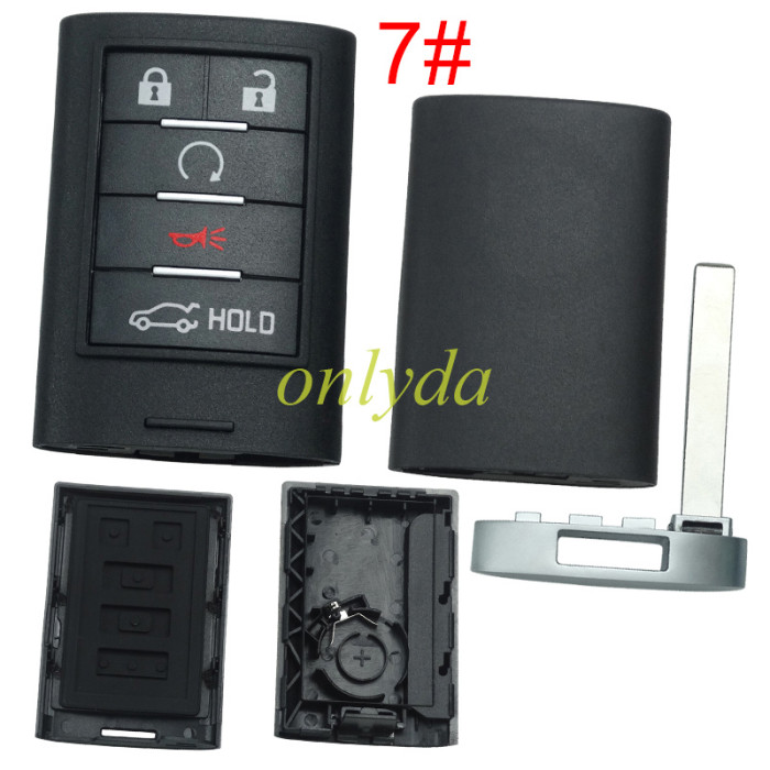 Super Stronger GTL shell for Cadillac remote key shell without badge place, pls choose the button type