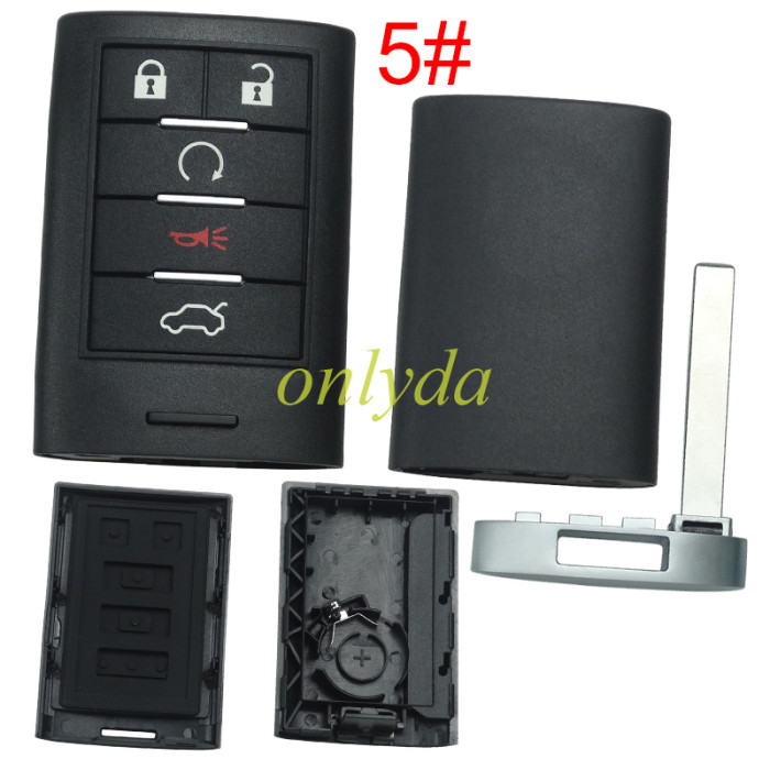 Super Stronger GTL shell for Cadillac remote key shell without badge place, pls choose the button type