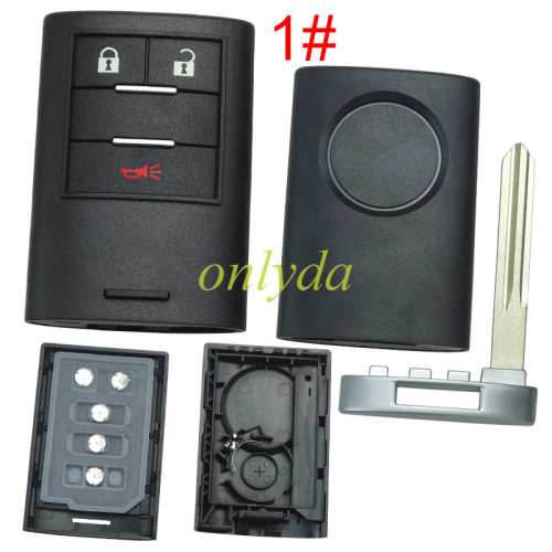 For Cadillac remote key shell with badge place, pls choose the button type