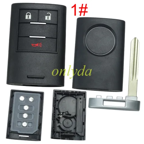 For Cadillac remote key shell with badge place, pls choose the button type