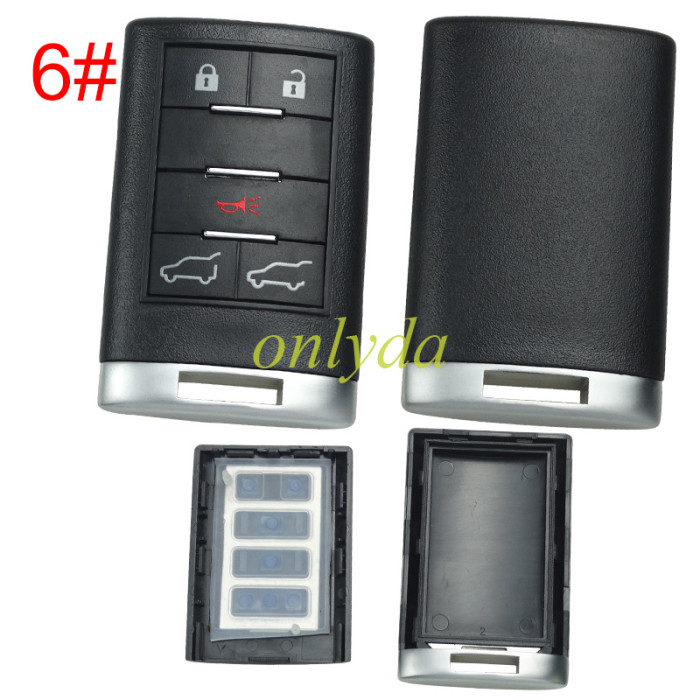 Super Stronger GTL shell for Cadillac remote key shell without blade, without badge place, pls choose the button type