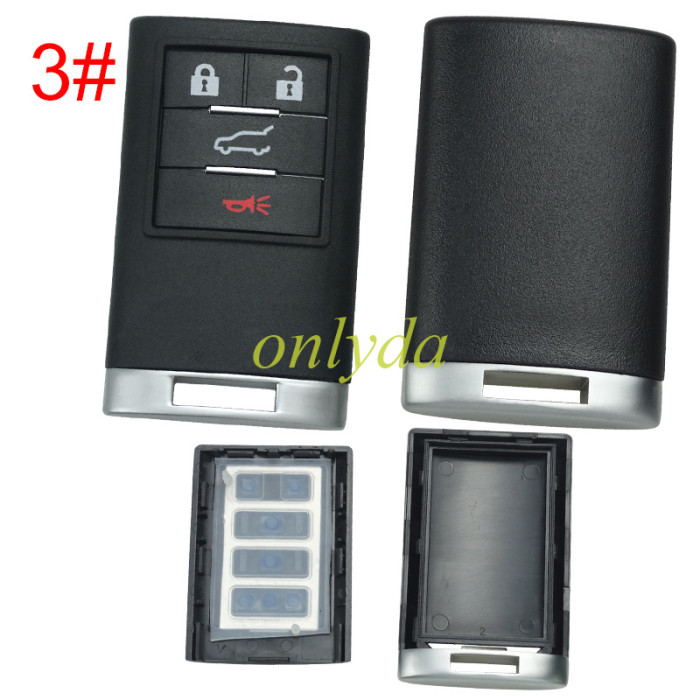 Super Stronger GTL shell for Cadillac remote key shell without blade, without badge place, pls choose the button type