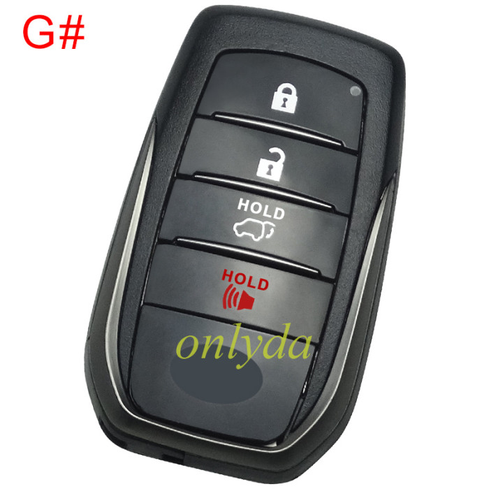 For Toyota remote key shell  with badge , pls choose button
