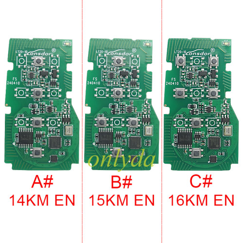 LT20-10 toyota remote key (only PCB) ,4B/5B/6B, pls choose the button