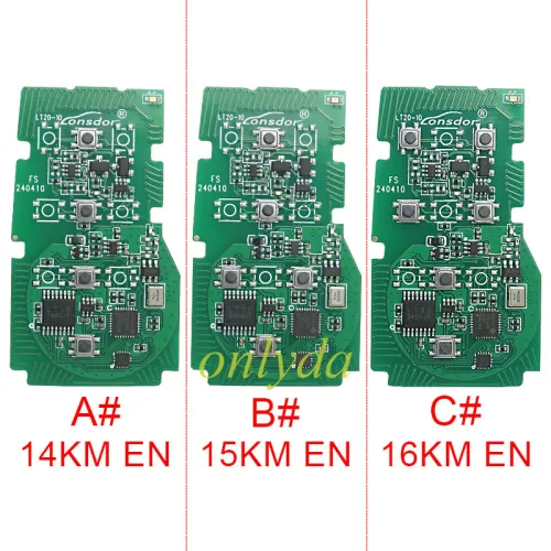 LT20-10 toyota remote key (only PCB) ,4B/5B/6B, pls choose the button