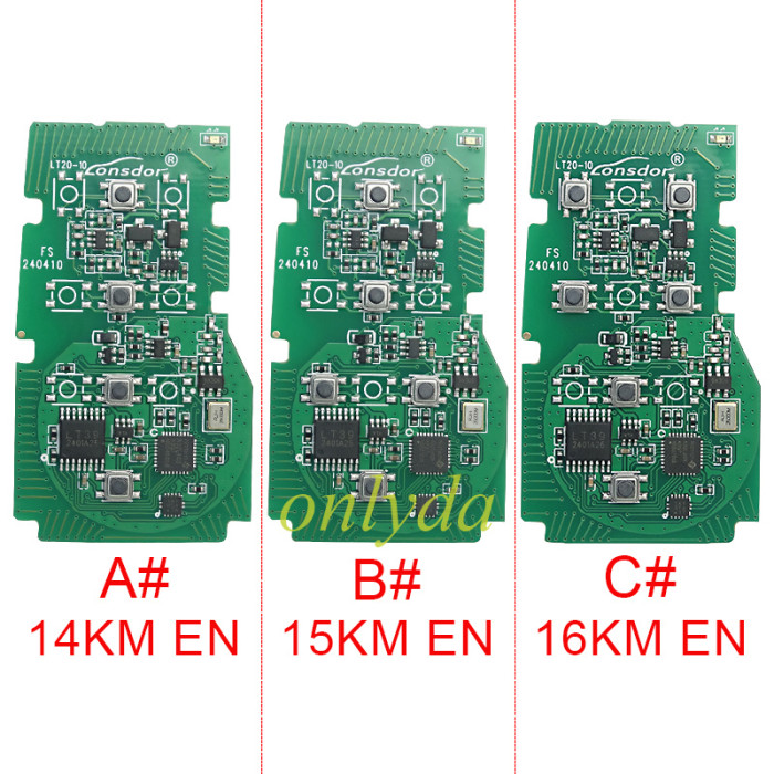 LT20-10 toyota remote key (only PCB) ,4B/5B/6B, pls choose the button