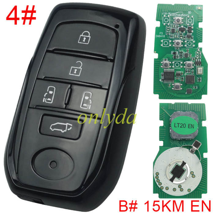 LT20-10 toyota remote key ,4B/5B/6B, pls choose the button