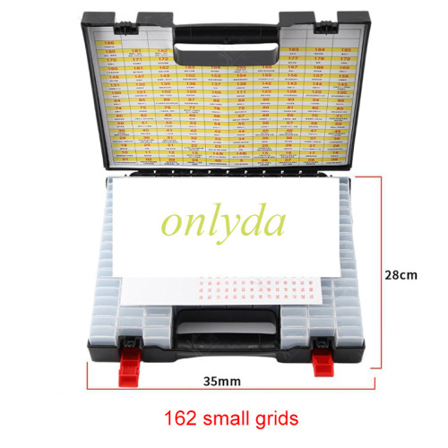 Key blade portable storage box-162 grids