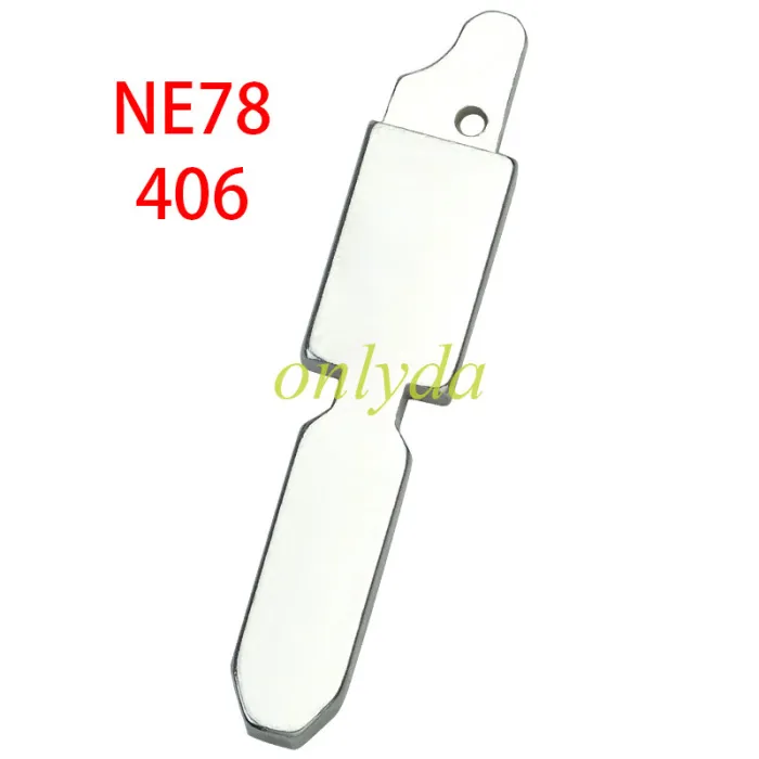 For Peugeot flip remote replacement key shell,blade NE78-with battery clamp without badge,pls choose the button