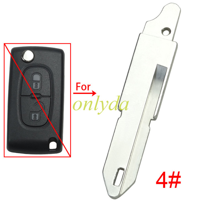 blade for Peugeot Citroen flip key, pls choose the type you need 1#-VA2 2#-HU83 3#-NE78 4#-NE73