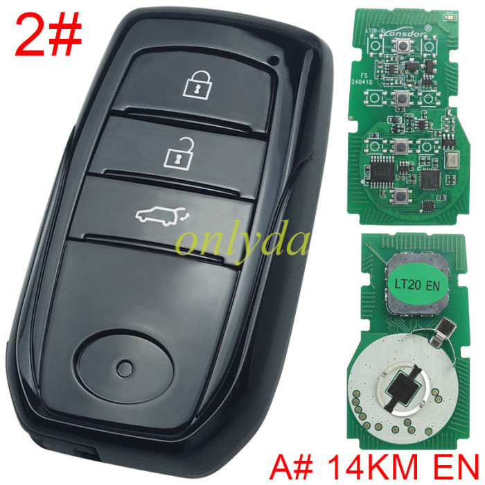 LT20-10 toyota remote key ,4B/5B/6B, pls choose the button