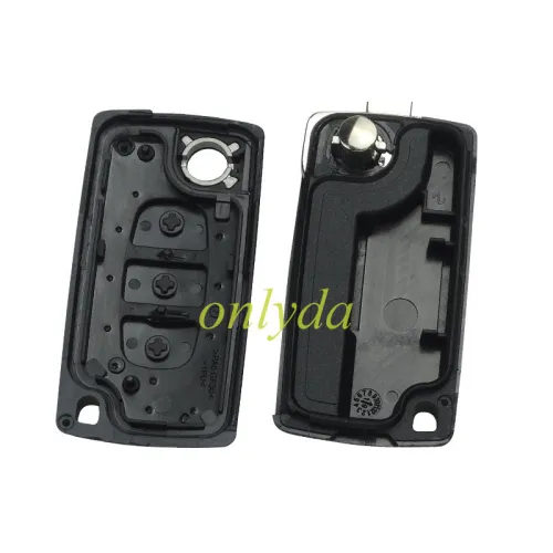 For Citroen flip remote replacement key shell,blade NE73-without battery clamp without badge,pls choose the button