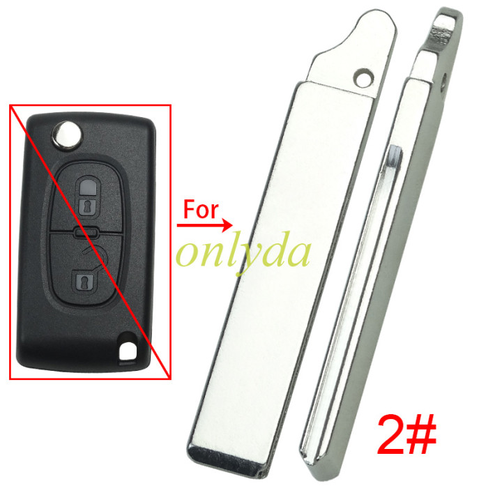 blade for Peugeot Citroen flip key, pls choose the type you need 1#-VA2 2#-HU83 3#-NE78 4#-NE73