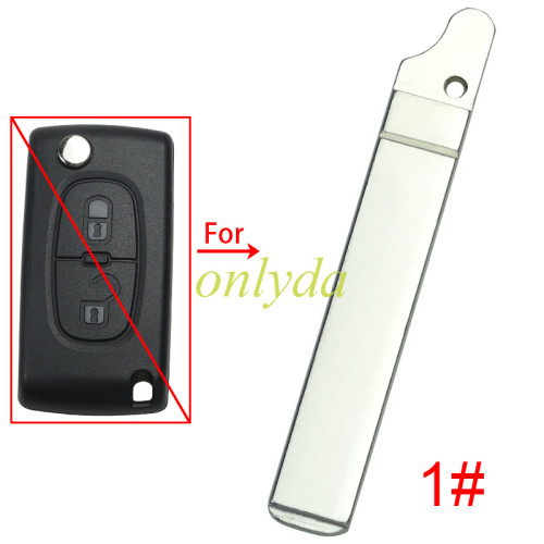 blade for Peugeot Citroen flip key, pls choose the type you need 1#-VA2 2#-HU83 3#-NE78 4#-NE73