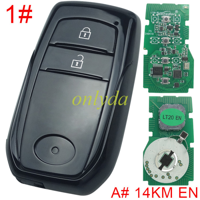 LT20-10 toyota remote key ,4B/5B/6B, pls choose the button