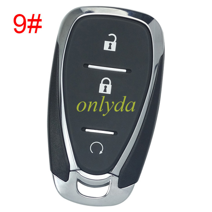 For Chevrolet  remote key blank without badge place, pls choose the button