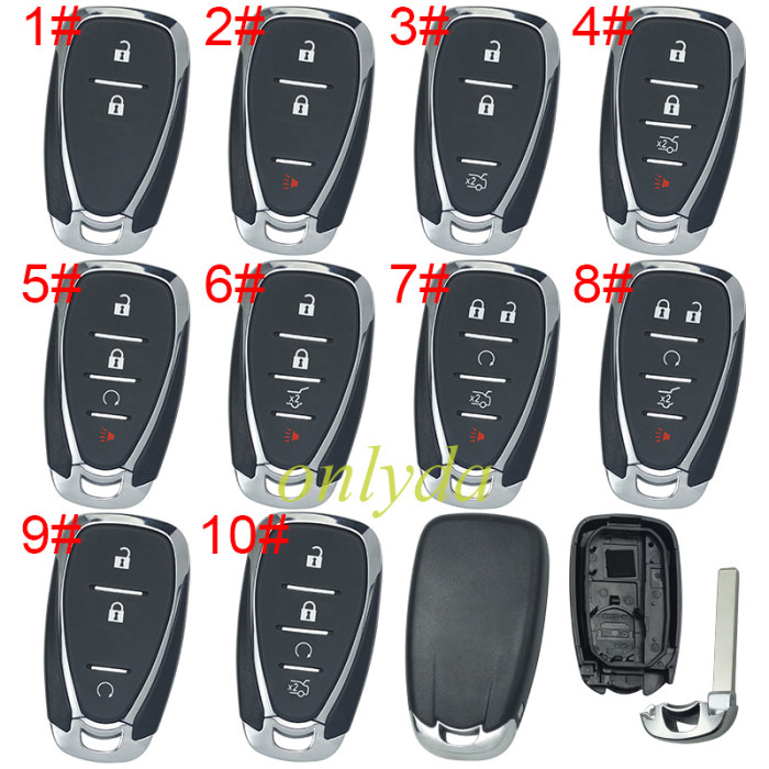 For Chevrolet  remote key blank without badge place, pls choose the button